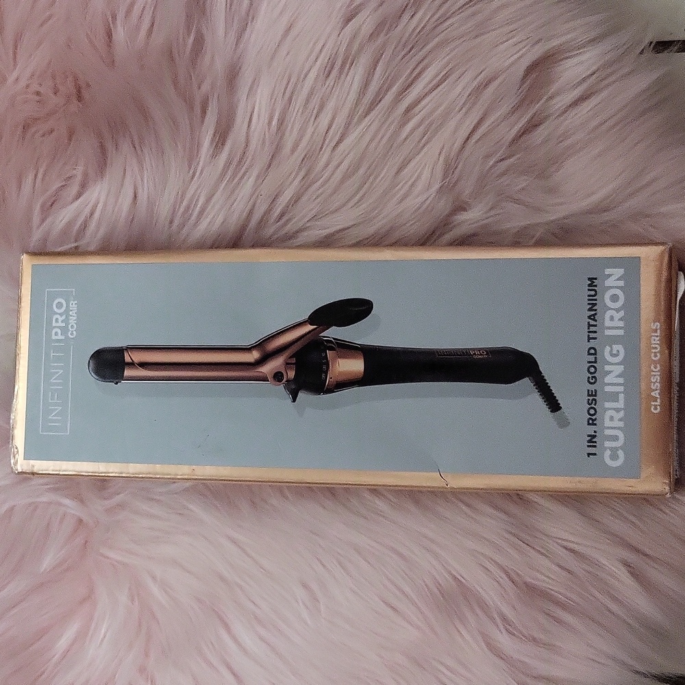 Brand New Infiniti Pro CONAIR ROSE GOLD CURLING IRON-1"